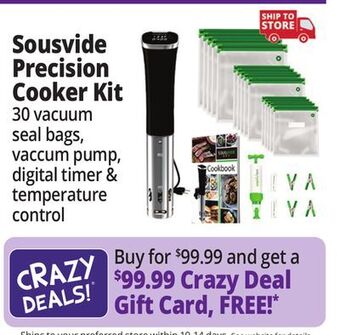 Ocean State Job Lot Sousvide precision cooker kit offer