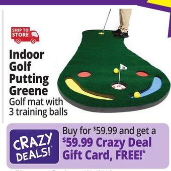 Ocean State Job Lot Indoor golf putting greene offer