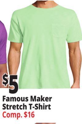 Ocean State Job Lot Famous maker stretch t-shirt offer