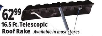 Ocean State Job Lot 16.5ft. telescopic roof rake offer