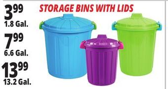 Ocean State Job Lot Storage bins with lids offer