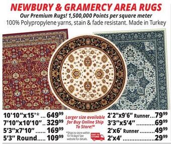 Ocean State Job Lot Newbury & gramercy area rugs offer