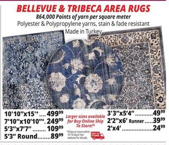 Ocean State Job Lot Bellevue & tribeca area rugs offer