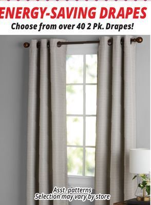 Ocean State Job Lot Energy saving blackout drapes offer