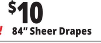 Ocean State Job Lot 84" sheer drapes offer
