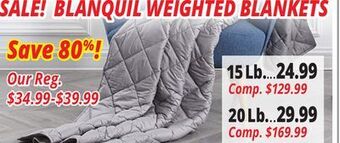 Ocean State Job Lot Blanquil weighted blankets offer