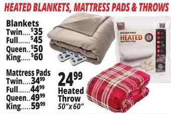 Ocean State Job Lot Heated blankets, mattress pads & throws offer