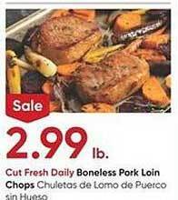 Stater Bros Boneless pork loin chops offer