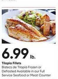 Stater Bros Tilapia fillets offer
