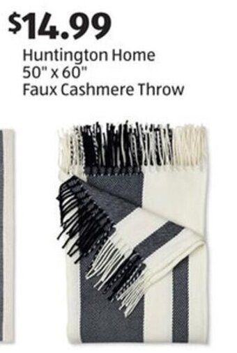 Aldi Huntington Home 50"x60" Faux Cashmere Throw offer