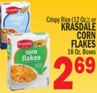 C Town Krasdale corn flakes 18 oz. boxes offer