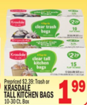 C Town Krasdale tall kitchen bags offer