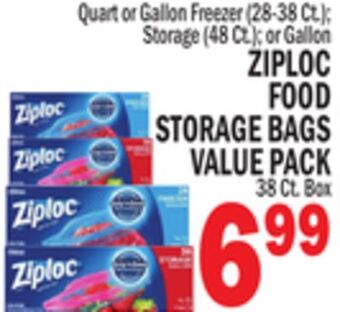 C Town Ziploc food storage bags value pack 38 ct. box offer