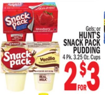 C Town Hunt's snack pack pudding offer