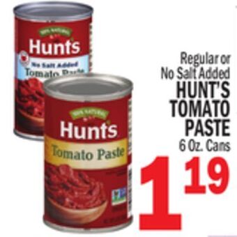 C Town Hunt's tomato paste offer