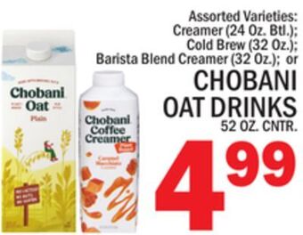 C Town Chobani oat drinks 52 oz. cntr. offer