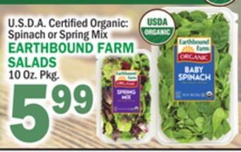 C Town Earthbound farm salads offer