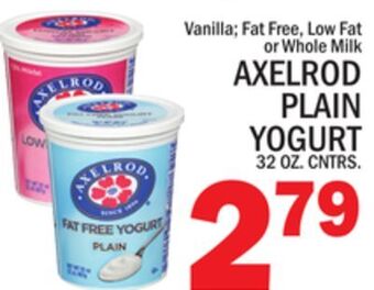 C Town Axelrod plain yogurt offer