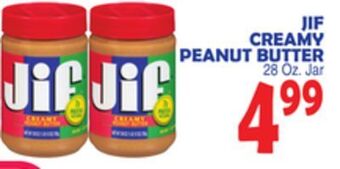 Bravo Supermarkets Jif creamy peanut butter offer