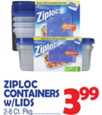 Bravo Supermarkets Ziploc containers w/lids offer