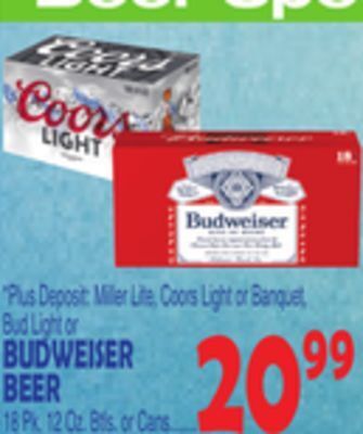 Bravo Supermarkets Budweiser beer offer