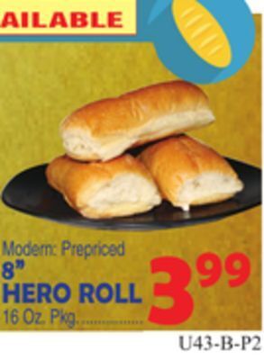 Bravo Supermarkets 8" hero roll offer