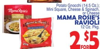 Bravo Supermarkets Mama rosie's ravioli, 12 oz. pkg. offer