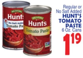 Bravo Supermarkets Hunt's tomato paste offer