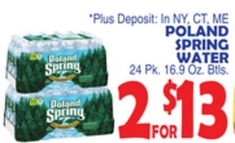 Bravo Supermarkets Poland spring water offer
