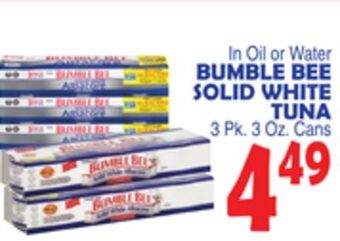 Bravo Supermarkets Bumble bee solid white tuna offer