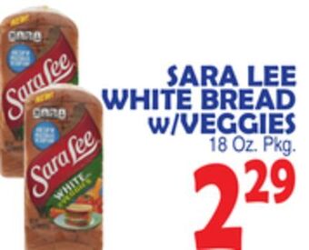 Bravo Supermarkets Sara lee white bread w/veggies offer
