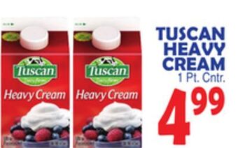 Bravo Supermarkets Tuscan heavy cream offer
