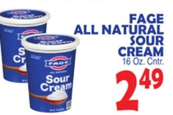 Bravo Supermarkets Fage all natural sour cream offer