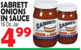 Bravo Supermarkets Sabrett onions in sauce offer