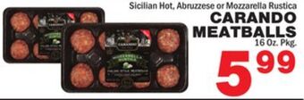 Bravo Supermarkets Carando meatballs offer