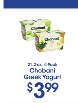 Price Rite Chobani greek yogurt offer