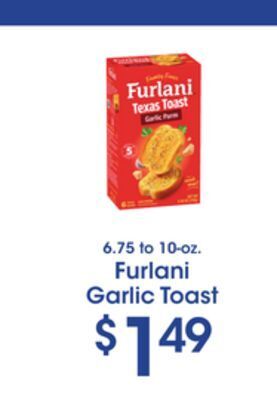 Price Rite Furlani garlic toast offer