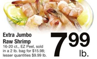 ACME Extra jumbo raw shrimp offer