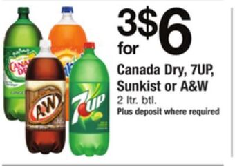 ACME Canada dry, 7up, sunkist or a & w offer