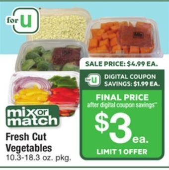 ACME Fresh cut vegetables offer