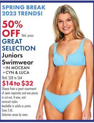 Boscov's Juniors swimwear offer