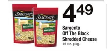 ACME Sargento off the block shredded cheese offer