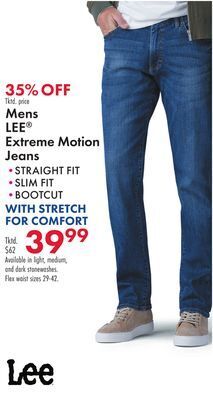 Boscov's Mens lee® extreme motion jeans offer