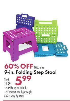 Boscov's 9-in. folding step stool offer