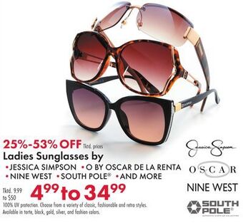 Boscov's Ladies sunglasses offer