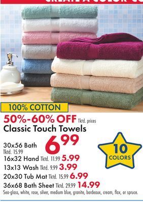 Boscov's Classic touch towels offer