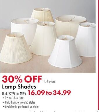 Boscov's Lamp shades offer