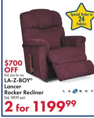 Boscov's La-z-boy® lancer rocker recliner offer