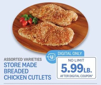 Kings Food Markets Store made breaded chicken cutlets offer