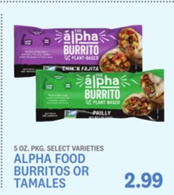 Kings Food Markets Alpha food burritos or tamales offer